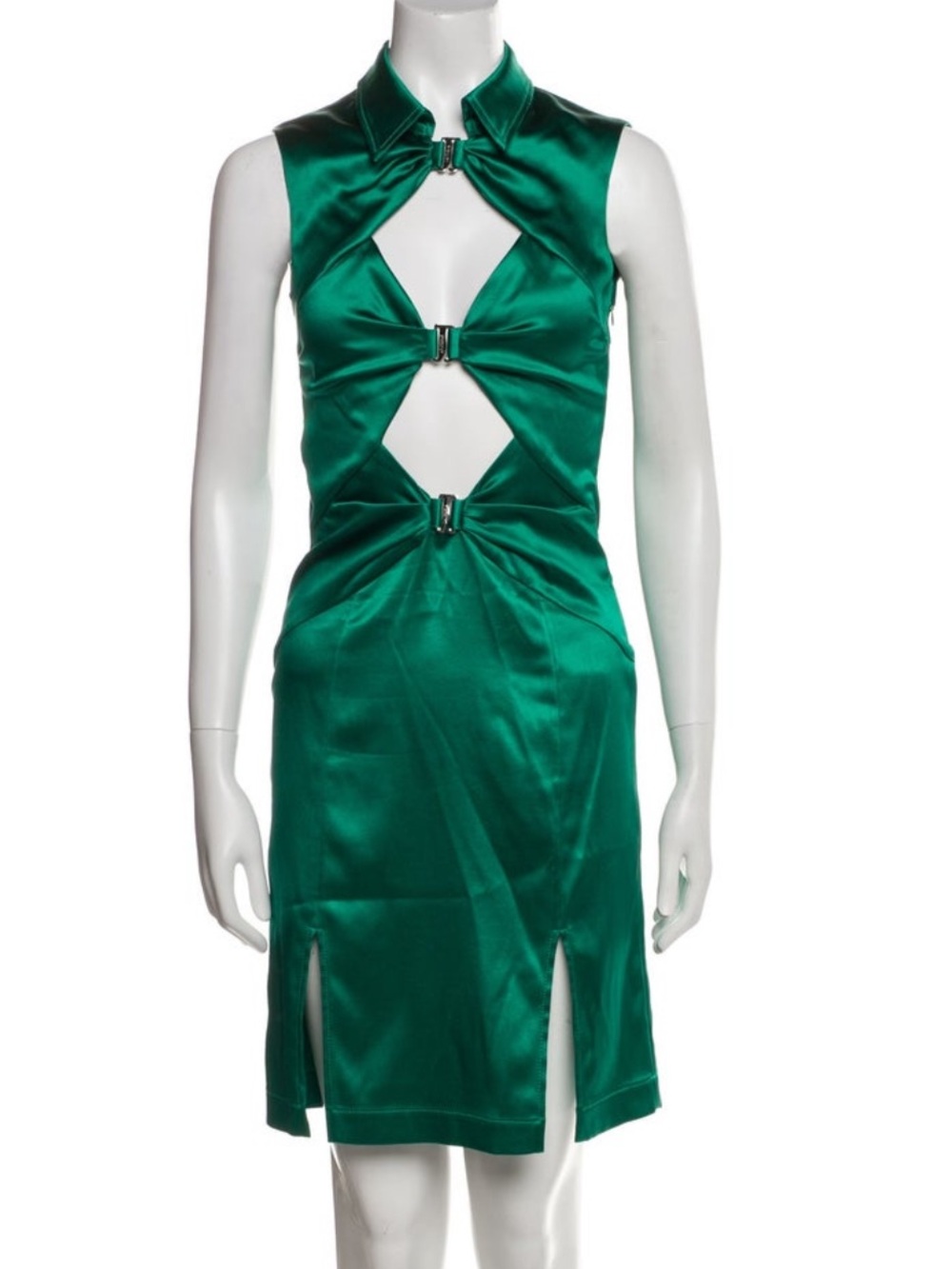New La Perla Green Silk Dress US 2